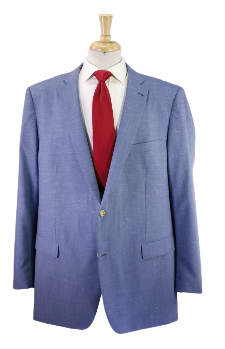 Indochino Powder Blue Wool Linen 2-Btn Custom Tailored Suit 52L